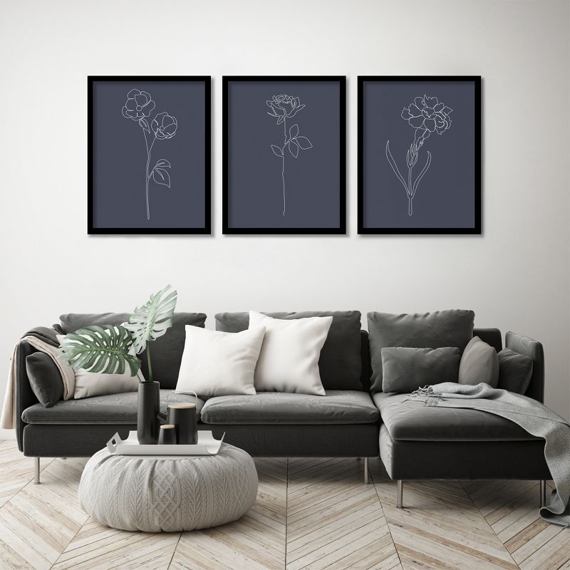 Americanflat Minimalist Botanical (Set Of 3) Triptych Wall Art Black Botanicals By Explicit Design - Set Of 3 Framed Prints, 5 of 7