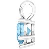 Pompeii3 7mm Blue Topaz Women's Heart Pendant in 14k Gold Necklace 5mm Tall - 3 of 4