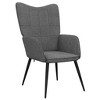 vidaXL Relaxing Chair Dark Gray Fabric - 2 of 4