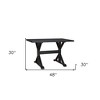 HomeRoots 48" Black Solid Wood Trestle Writing Desk - 3 of 4