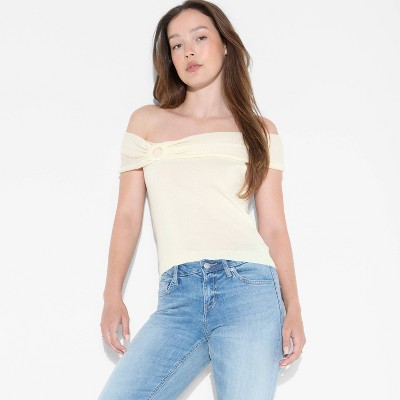 Women's Off the Shoulder Pullover Sweater - Wild Fable™