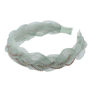 Unique Bargains Women's Mesh Rhinestone Chain Faux Crystal Headbands Hair Accessories 1.1 Inch Wide 1 Pc - 1 of 4