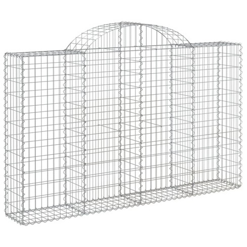 Vidaxl Arched Gabion Basket- Silver, Decorative Garden Barrier ...