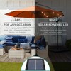 Best Choice Products 10ft Solar LED Offset Hanging Outdoor Market Patio Umbrella w/ Adjustable Tilt - 3 of 4