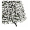 6ft/7.5ft/9ft Pre-lit Snow Flocked Christmas Tree with Remote, Hinged Pine Christmas Tree and Foldable Base for Home, Party Decoration - 3 of 4