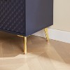 Vynxaria Storage Drawers - Modern Dark Blue Chest with Tempered Glass Doors - 4 of 4