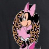 Women's - Disney - Minnie Mouse Leopard Print Silhouette Short Sleeve Graphic T-Shirt - 2 of 4