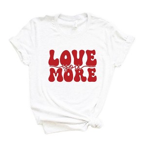 Simply Sage Market Women's Love You More Cursive Short Sleeve Graphic Tee - 1 of 4