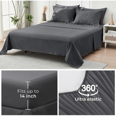 Der Rose BALHAM TRADE-7 Pieces Queen Seersucker All Season Luxury Bed in a Bag for Bedroom Bedding Set Hot Pink-Queen 88"x 88" — фото 7
