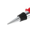 Unique Bargains Santa Claus Bottle Stopper Zinc Alloy Silicone Red White Black Silver Tone 4.84"x1.54"x0.79" 1 Pc - 3 of 3