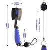 Aoibox 2 Pack Golf Club Brushes with Retractable Zipline Carabiner, Oversized Brush Head & Groove Cleaner, Comfortable Grip for Easy Cleaning - 2 of 4
