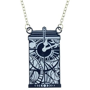 BBC Doctor Who Gallifreyan Clock Tardis Necklace - 1 of 4