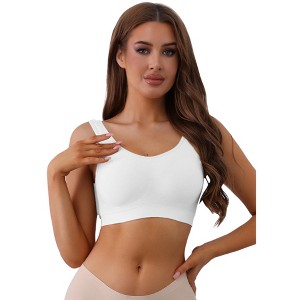 Allegra K Women's Soft Breathable U Back Push-up Full Coverage Bras without Underwire - 1 of 4