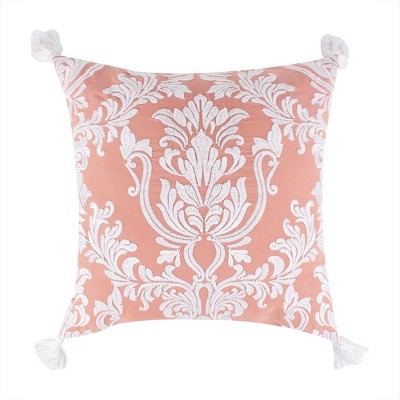 Belhaven Embroidered Decorative Pillow Peach - Levtex Home