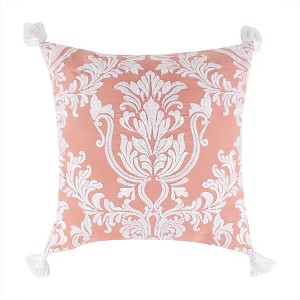 Belhaven Embroidered Decorative Pillow Peach - Levtex Home - 1 of 3