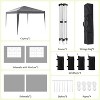10X10Ft Outdoor Party Tent, Patio Canopy Gazebo with Removable Sidewalls Instant Event Tent for Camping, Outdoor Parties, Backyard - 3 of 4