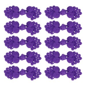 Unique Bargains Nylon Tang Suit Dress Sweater Handmade Sewing Fasteners Knot Closure Buttons 10 Sets - 1 of 4