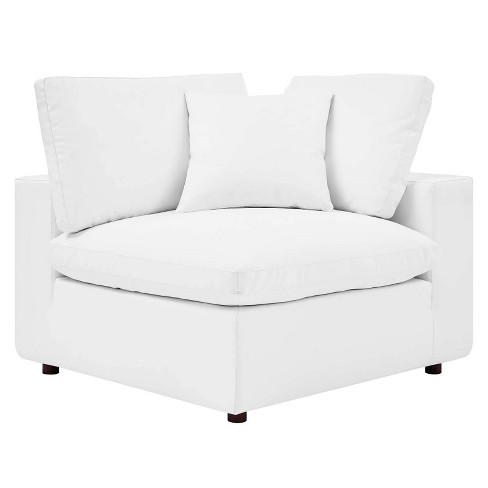 White overstuffed deals chair