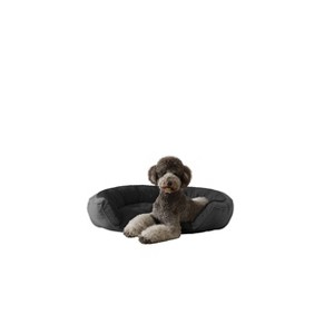 Arlee Home & Pet Step In Orthopedic Chew Resistant Eco-Friendly Memory Foam Dog Bolster Bed - Black - L - 1 of 4