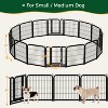 Yaheetech 16 Panels Dog Playpen Metal Pet Playpen, Black - 4 of 4