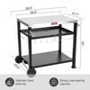 3Shelf Outdoor Grill Table Pizza Oven Table for Outside Movable Grill Cart with Wheels Indoor Outdoor Cooking Station - 4 of 4