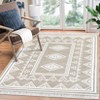 Indoor Modern Stripe Fringed Carpet Retro Soft Low Pile Machine Washable Non Slip Easy Care Lightweight Foldable Area Rugs Room Decor - 2 of 4