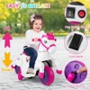 Costway 12V Kids Ride on Unicorn Toy w/ Training Wheels Music One-button Start Horse Toy - 4 of 4