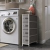 Sorbus 4 Drawers Narrow Dresser - with Steel Frame, Wood Top & Easy Pull Fabric Bins for Small Spaces, Closets, Bedroom, Bathroom & Laundry - 2 of 4