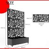 Privacy Screen with Planter Box and Wheels, 72" H x 47" W Outdoor Privacy Screens and 3-Panels, for for Climbing Plants, Vegetable, Vines - 2 of 4