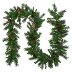 Northlight 9' x 12" Unlit Imperial Majestic Pine Cone Artificial Christmas Garland - 1 of 4