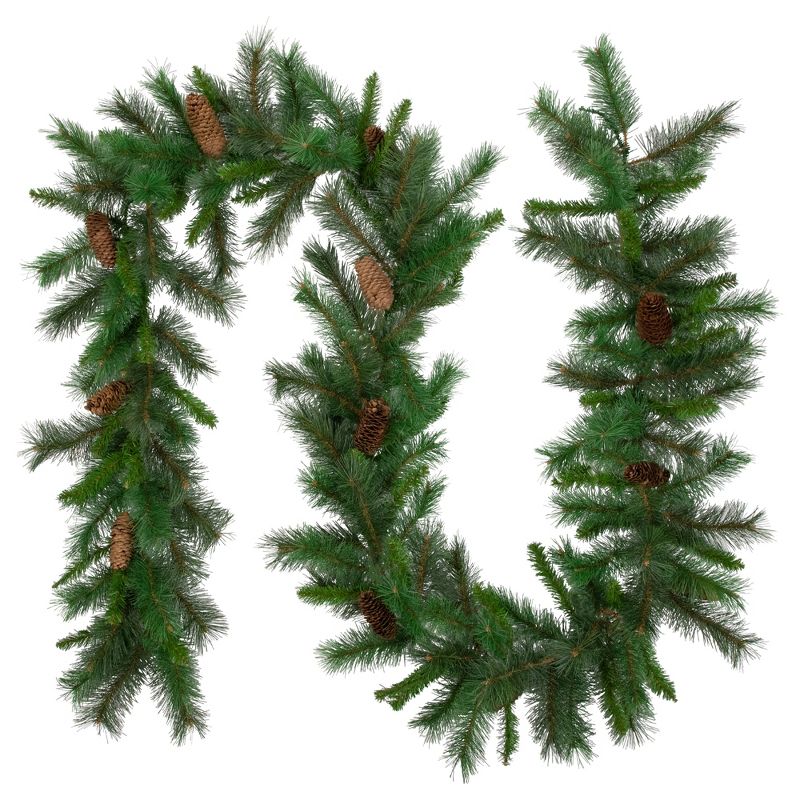 Northlight 9' x 12" Unlit Imperial Majestic Pine Cone Artificial Christmas Garland, 1 of 8