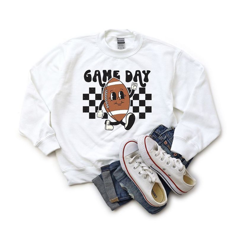 The Juniper Shop Football Game Day Checkered Youth Graphic Sweatshirt, 2 of 3