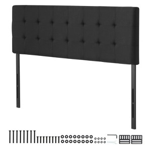 VEVOR Headboard, Queen Size Headboard with Adjustable Height, Comfortable Diamond Tufted for Queen Size Bed, W62.2 x H(42.72-54.53) x D2.76 in,Black - 1 of 4