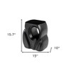 HomeRoots 16" Black Solid Wood Figurine End Table - 3 of 4