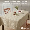 HLC.ME Modena Jacquard Fabric Lattice Tablecloth, Water, Fade, Wrinkle and Stain Resistant Table Cloth - 2 of 4