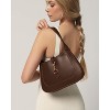 Shoulder Bag for Women Top Handle Structured Handbags - Adjustable Strap Vegan Leather - 3 of 4