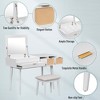 RISOKEYS Vanity Desk with Flip-top Mirror,with 3 Drawers and Hidden Storage,Vanity Desk with Cushioned Stool for Bedroom,Dressing Room - 4 of 4