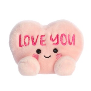 Aurora Mini Love You Candy Heart Palm Pals Adorable Stuffed Animal Pink 5" - 1 of 4