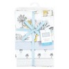 Hudson Baby Infant Boy Cotton Flannel Receiving Blankets, Boy Safari World, One Size - 2 of 4