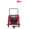 vidaXL Pet Bike Trailer Red and Gray Oxford Fabric and Iron - 4 of 4