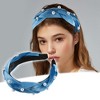 Unique Bargains Women's Braided Faux Pearl Velvet Headband Hairband Accessories 1.2" Wide 1 Pc - 2 of 4