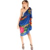 LA LEELA Women's Sarong Bikini Skirt Cover up Swimsuit Summer Wraps Bathing suit Swimwear Beach Wrap Skirts for Women One Size Blue, Floral - 2 of 4