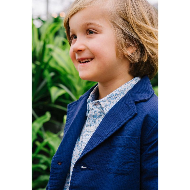 Hope & Henry Boys' Organic Seersucker Suit Jacket, Toddler, 5 of 8
