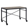47" Oklarth Writing Desk Rustic Oak/Black Finish - Acme Furniture: Home Office Workstation, No Storage - 3 of 4