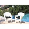 HomeStock Zen Zone Chair Set of 2, Durable Resin Wicker, Weather-Resistant with Cushions - 2 of 4