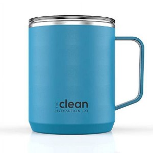 Clean bottle | Pristine Sips Insulated Stainless Steel Coffee Mug | Ceramic Inner Coating | No Metal Taste | Mug Perfect Brew | Aqua - 1 of 4