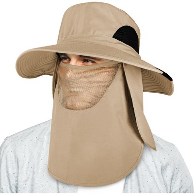 Sun Cube Wide Brim Sun Hat With Neck Flap, Upf50+ Hiking Safari