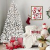 Hrinhom 4.5FT Flocked Christmas Tree,Pre-Decorated Frosted Artificial Tree with Hinged Structure - 4 of 4
