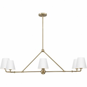 Crystorama Lighting Xavier 6 - Light Chandelier in  Vibrant Gold/White - 1 of 4