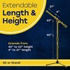 Hola! Music Adjustable Height Standard Clutch Studio On Stage Gig Microphone Stand with Telescopic Boom and Cable Clips, Black - 2 of 4